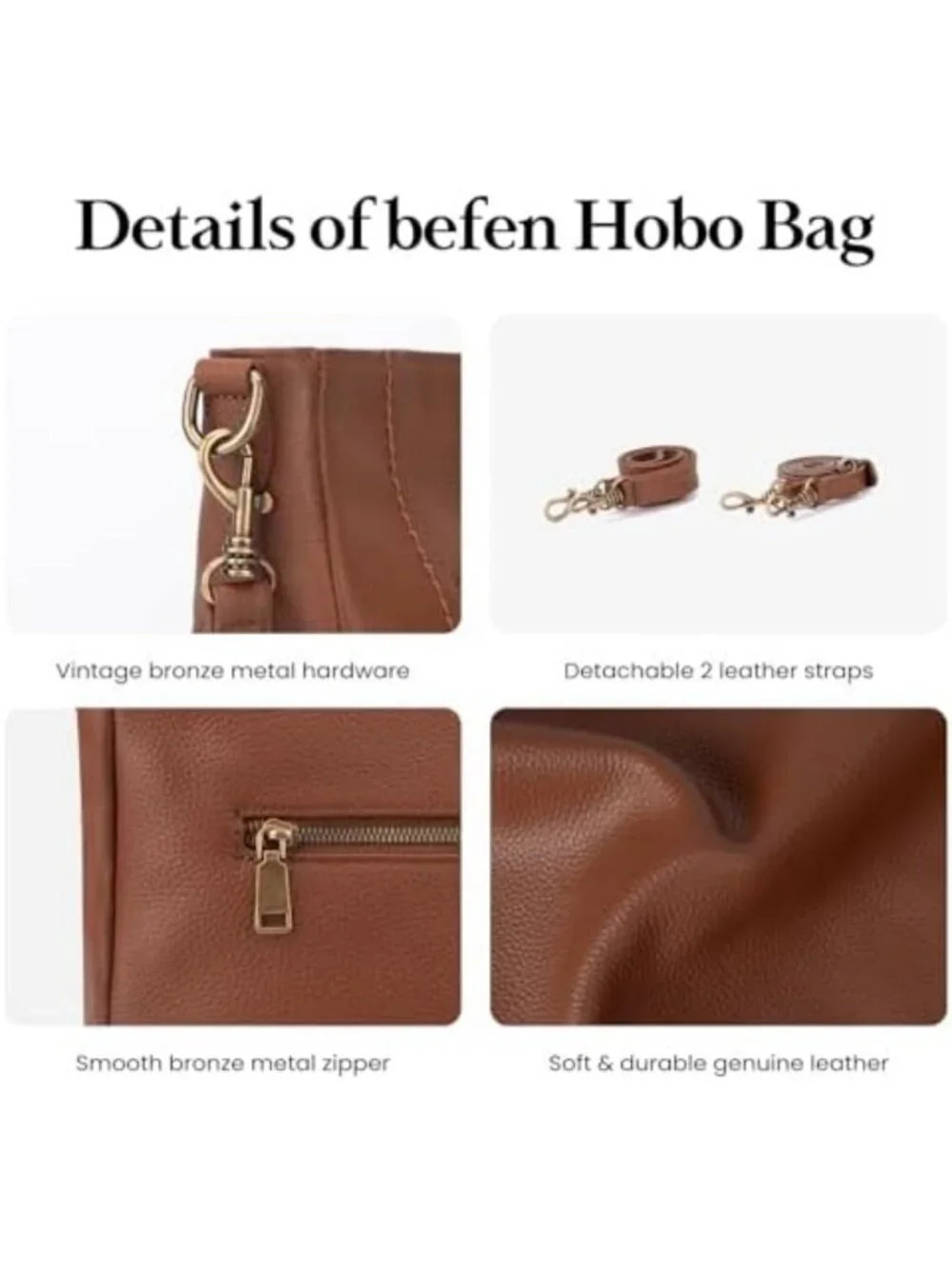 Genuine Leather Hobo Crossbody Bag for Women | Stylish Shoulder Handbag